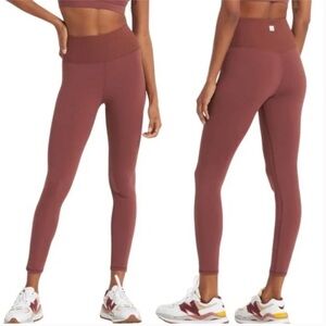 Vuori Rib Studio Performance Legging  Cedar Pink Brown